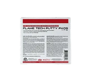 Intumescent putty pads with dimensions of seven inches by seven inches by one eighth of an inch are made to seal areas surrounding electrical boxes. This sealing works to keep the hourly integrity of walls that have a fire rating. Such walls limit how flame, smoke as well as poisonous gases pass through them. For gypsum fire-rated wall systems that have one and two-hour ratings, this product has UL Classification.
