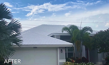 old roof restored with PermaGard roof coating