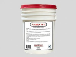 flamex pf-2 is the best fire retardant spray for exterior wood and the longest lasting. for exterior use. Perfect for wood decks, wood siding, and mulch.