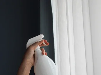 applying flamex pf fire retardant spray fabric saturant