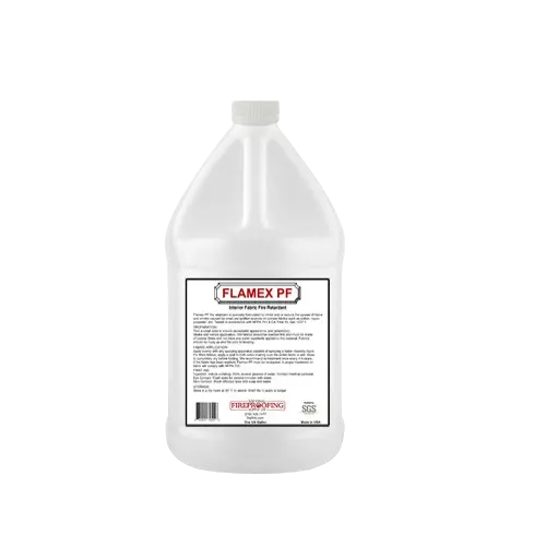 flamex pf is the best product to treat fabrics against fire. nfpa 701 compliant